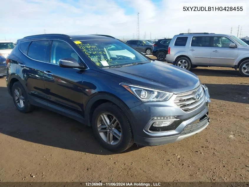 2017 Hyundai Santa Fe Sport 2.4 Se VIN: 5XYZUDLB1HG428455 Lot: 12136969