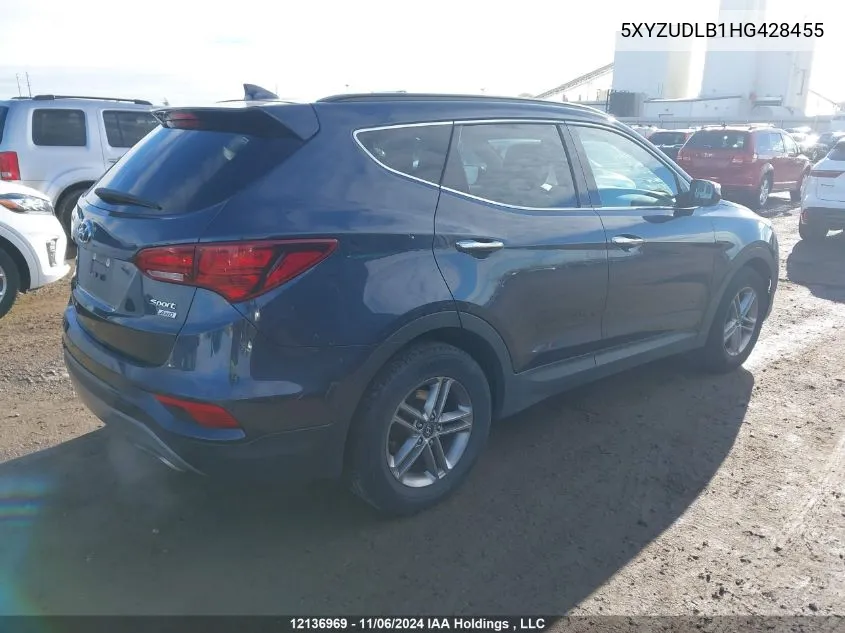 2017 Hyundai Santa Fe Sport 2.4 Se VIN: 5XYZUDLB1HG428455 Lot: 12136969