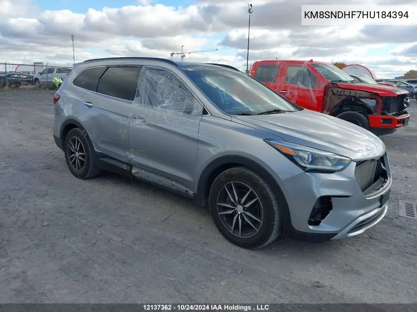 2017 Hyundai Santa Fe Se/Limited VIN: KM8SNDHF7HU184394 Lot: 12137362