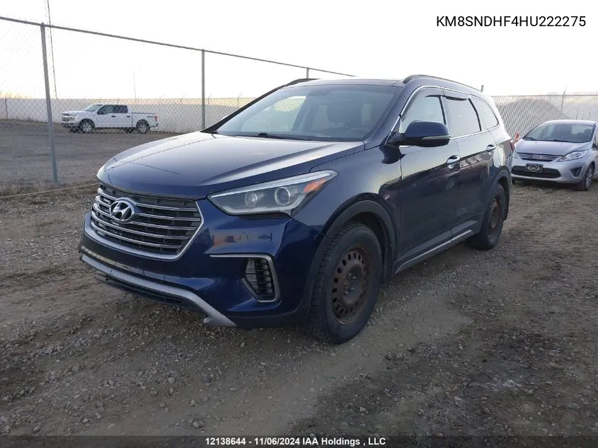 2017 Hyundai Santa Fe Xl Limited VIN: KM8SNDHF4HU222275 Lot: 12138644