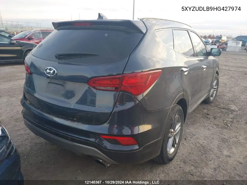 2017 Hyundai Santa Fe Sport VIN: 5XYZUDLB9HG427974 Lot: 12140367