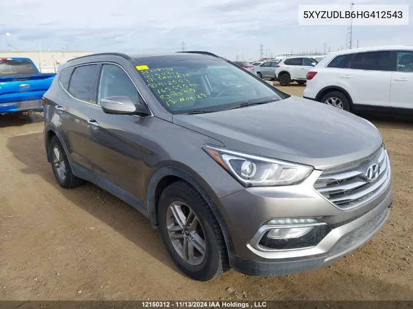 2017 Hyundai Santa Fe Sport VIN: 5XYZUDLB6HG412543 Lot: 12150312