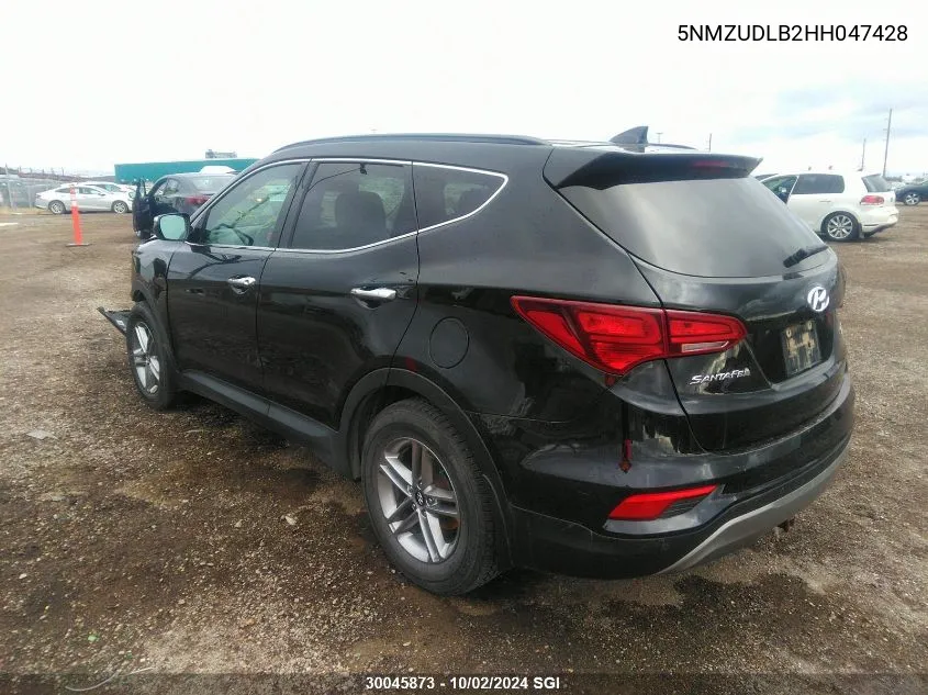 2017 Hyundai Santa Fe Sport VIN: 5NMZUDLB2HH047428 Lot: 30045873