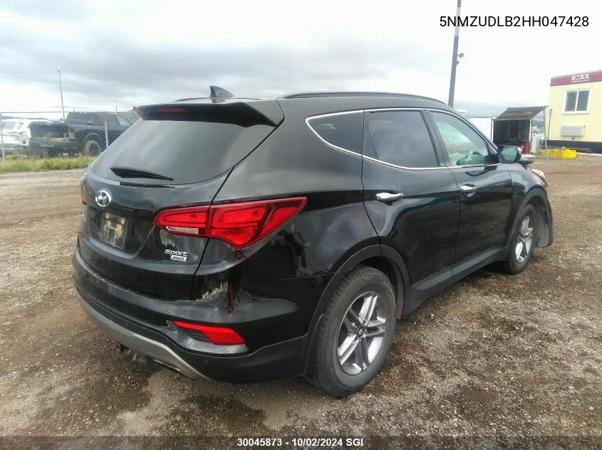 2017 Hyundai Santa Fe Sport VIN: 5NMZUDLB2HH047428 Lot: 30045873