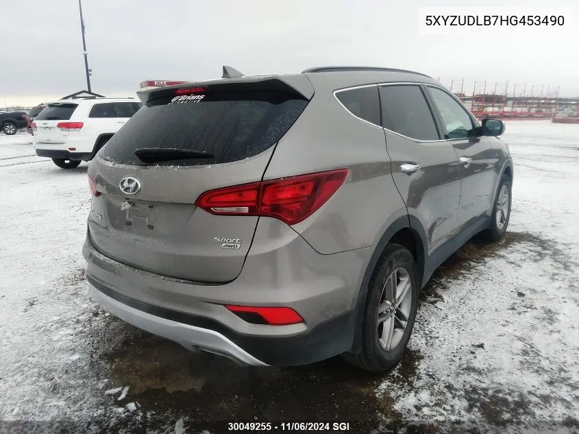 2017 Hyundai Santa Fe Sport VIN: 5XYZUDLB7HG453490 Lot: 30049255