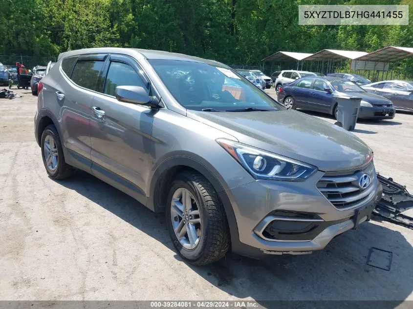 2017 Hyundai Santa Fe Sport 2.4L VIN: 5XYZTDLB7HG441455 Lot: 39284081