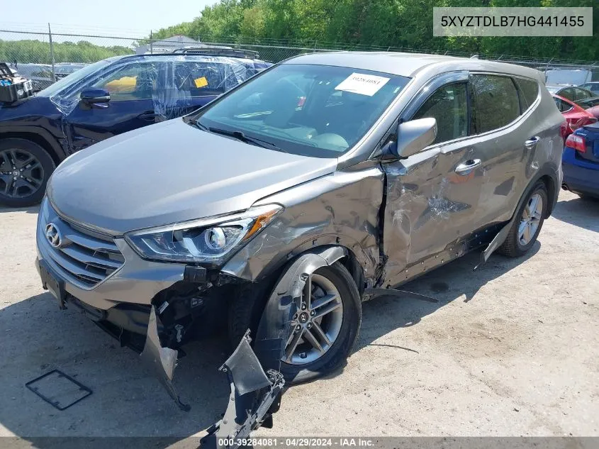 2017 Hyundai Santa Fe Sport 2.4L VIN: 5XYZTDLB7HG441455 Lot: 39284081