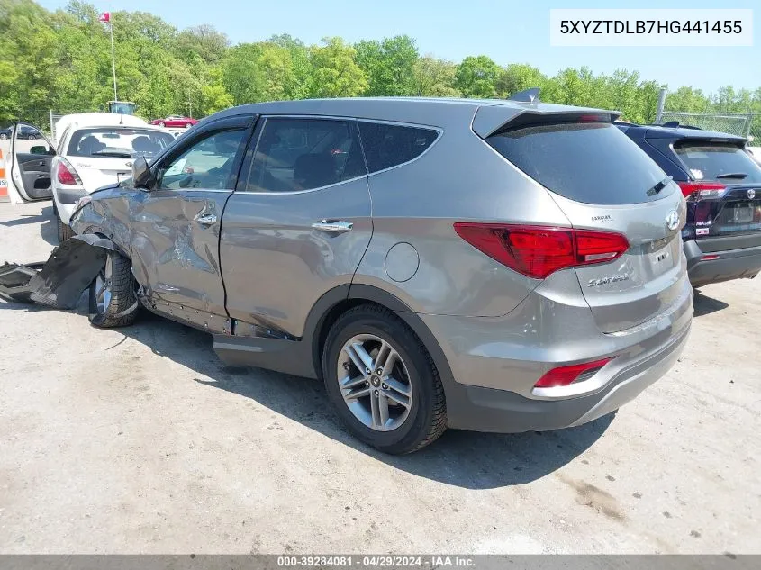 5XYZTDLB7HG441455 2017 Hyundai Santa Fe Sport 2.4L