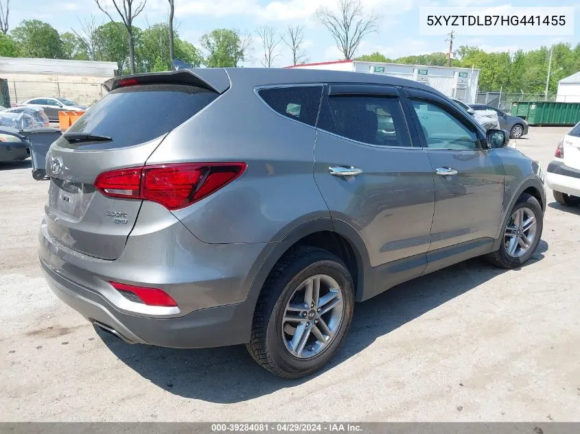 2017 Hyundai Santa Fe Sport 2.4L VIN: 5XYZTDLB7HG441455 Lot: 39284081