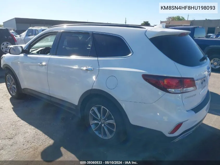 KM8SN4HF8HU198093 2017 Hyundai Santa Fe Se