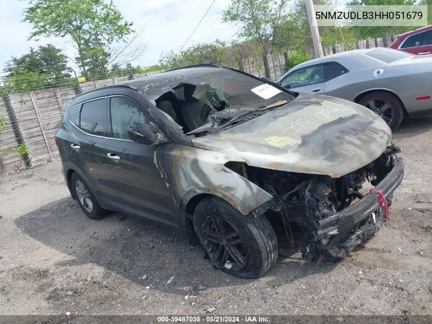 2017 Hyundai Santa Fe Sport 2.4L VIN: 5NMZUDLB3HH051679 Lot: 39487035