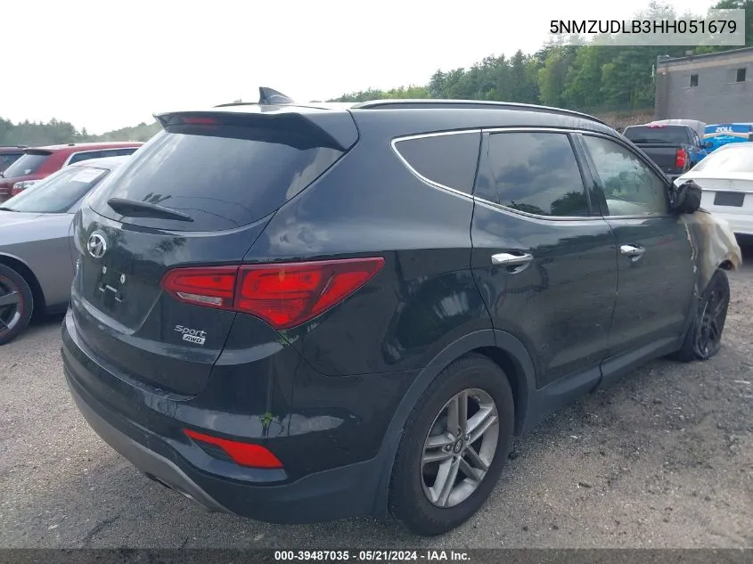 2017 Hyundai Santa Fe Sport 2.4L VIN: 5NMZUDLB3HH051679 Lot: 39487035