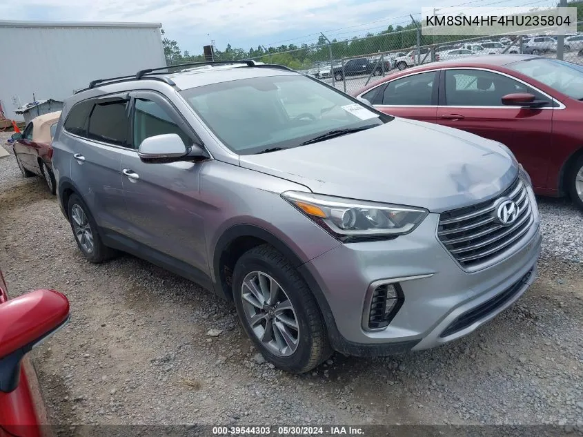 2017 Hyundai Santa Fe Se VIN: KM8SN4HF4HU235804 Lot: 39544303