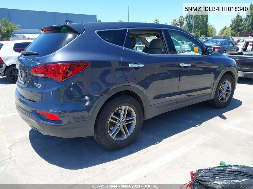 5NMZTDLB4HH018340 2017 Hyundai Santa Fe Sport 2.4L