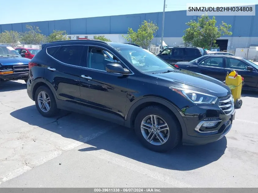 2017 Hyundai Santa Fe Sport 2.4L VIN: 5NMZUDLB2HH034808 Lot: 39611338