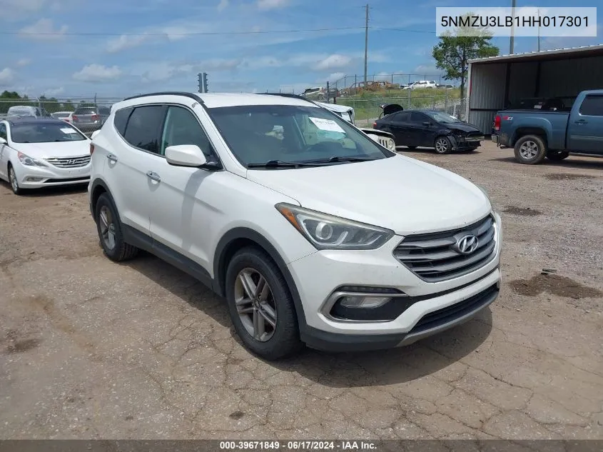 2017 Hyundai Santa Fe Sport 2.4L VIN: 5NMZU3LB1HH017301 Lot: 39671849