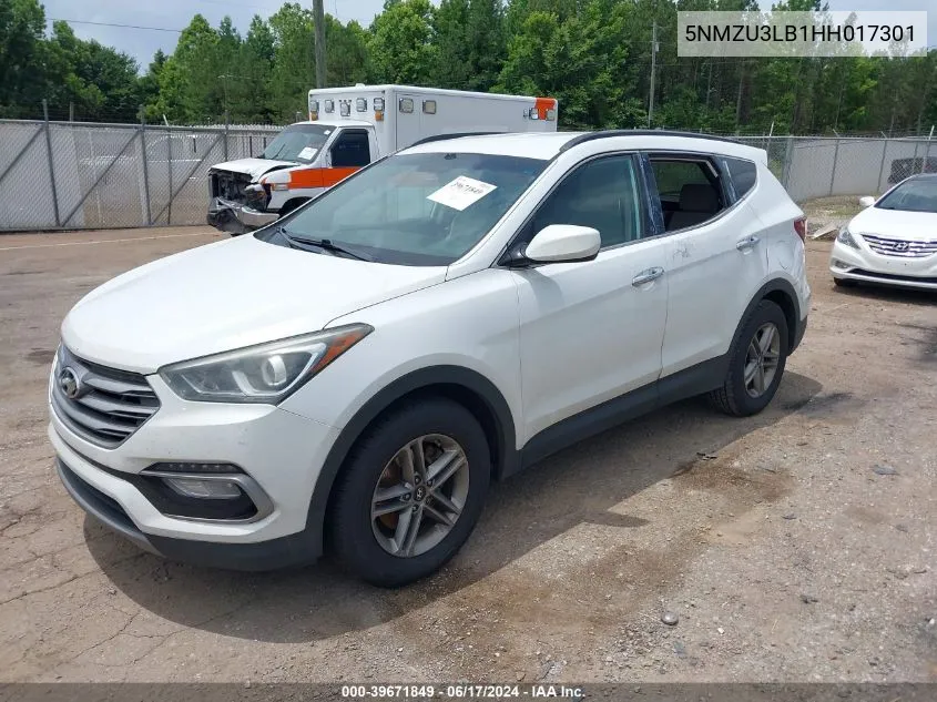 2017 Hyundai Santa Fe Sport 2.4L VIN: 5NMZU3LB1HH017301 Lot: 39671849