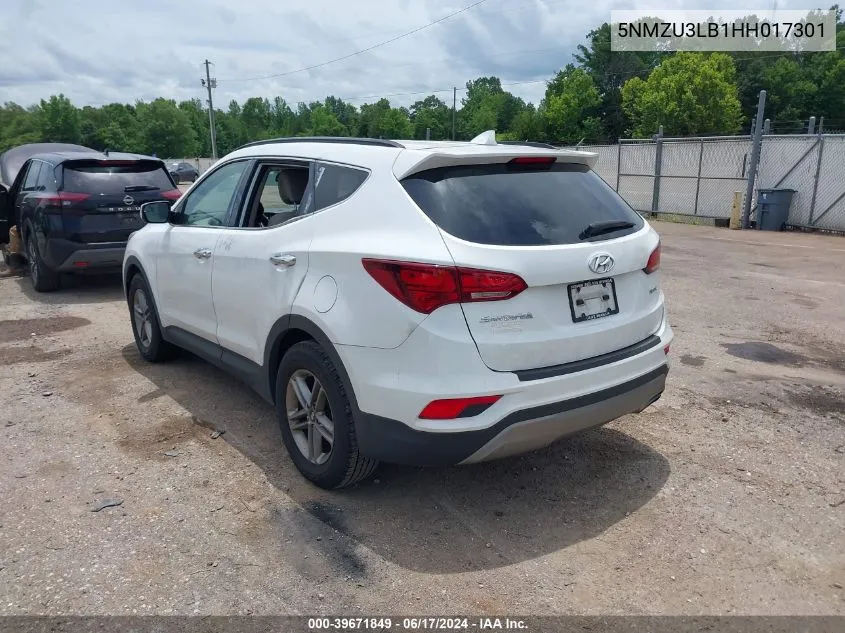 2017 Hyundai Santa Fe Sport 2.4L VIN: 5NMZU3LB1HH017301 Lot: 39671849