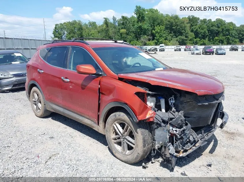 2017 Hyundai Santa Fe Sport 2.4L VIN: 5XYZU3LB7HG415753 Lot: 39706904