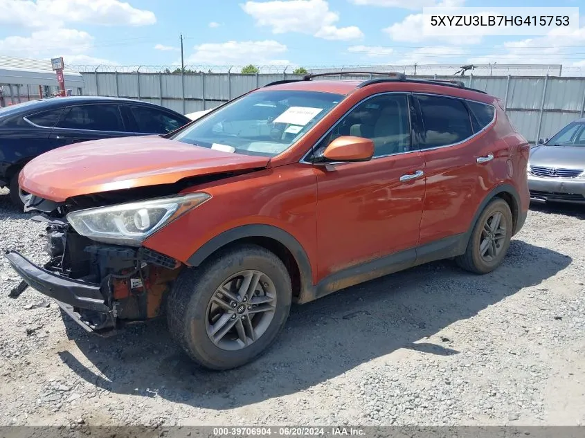 2017 Hyundai Santa Fe Sport 2.4L VIN: 5XYZU3LB7HG415753 Lot: 39706904