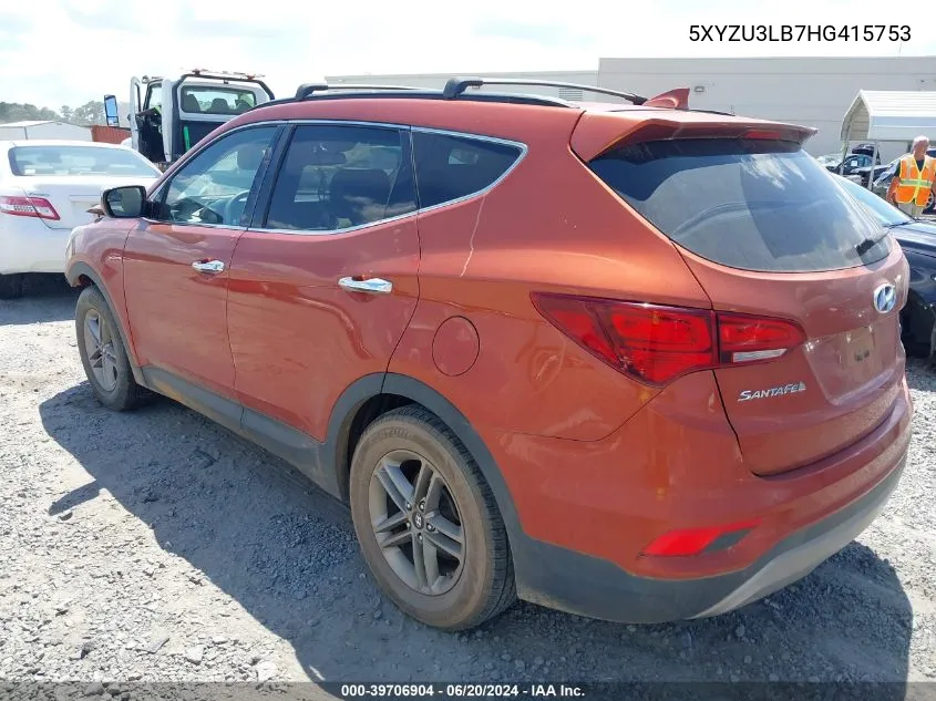 5XYZU3LB7HG415753 2017 Hyundai Santa Fe Sport 2.4L