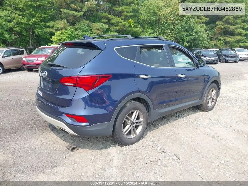 2017 Hyundai Santa Fe Sport 2.4L VIN: 5XYZUDLB7HG482889 Lot: 39712281