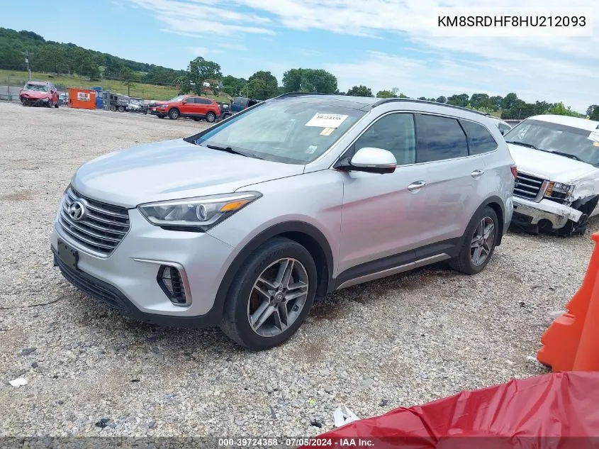 KM8SRDHF8HU212093 2017 Hyundai Santa Fe Limited Ultimate