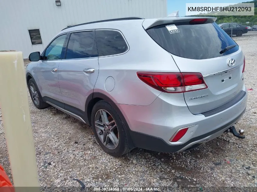 KM8SRDHF8HU212093 2017 Hyundai Santa Fe Limited Ultimate