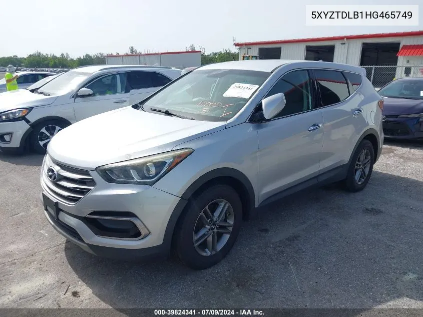 5XYZTDLB1HG465749 2017 Hyundai Santa Fe Sport 2.4L