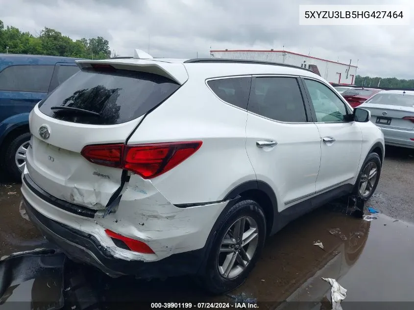 2017 Hyundai Santa Fe Sport 2.4L VIN: 5XYZU3LB5HG427464 Lot: 39901199