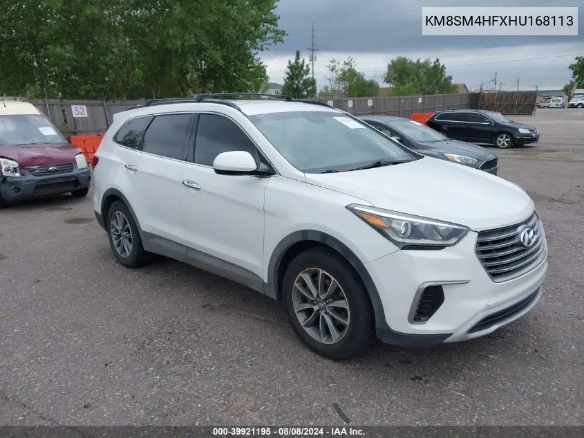 2017 Hyundai Santa Fe Se VIN: KM8SM4HFXHU168113 Lot: 39921195