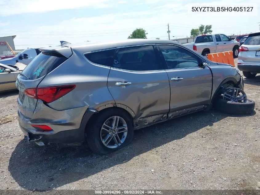 2017 Hyundai Santa Fe Sport 2.4L VIN: 5XYZT3LB5HG405127 Lot: 39994296