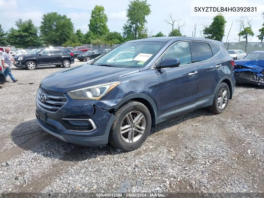 5XYZTDLB4HG392831 2017 Hyundai Santa Fe Sport 2.4L