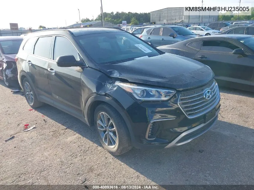 KM8SM4HF3HU235005 2017 Hyundai Santa Fe Se