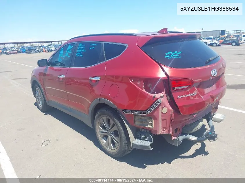 5XYZU3LB1HG388534 2017 Hyundai Santa Fe Sport 2.4L