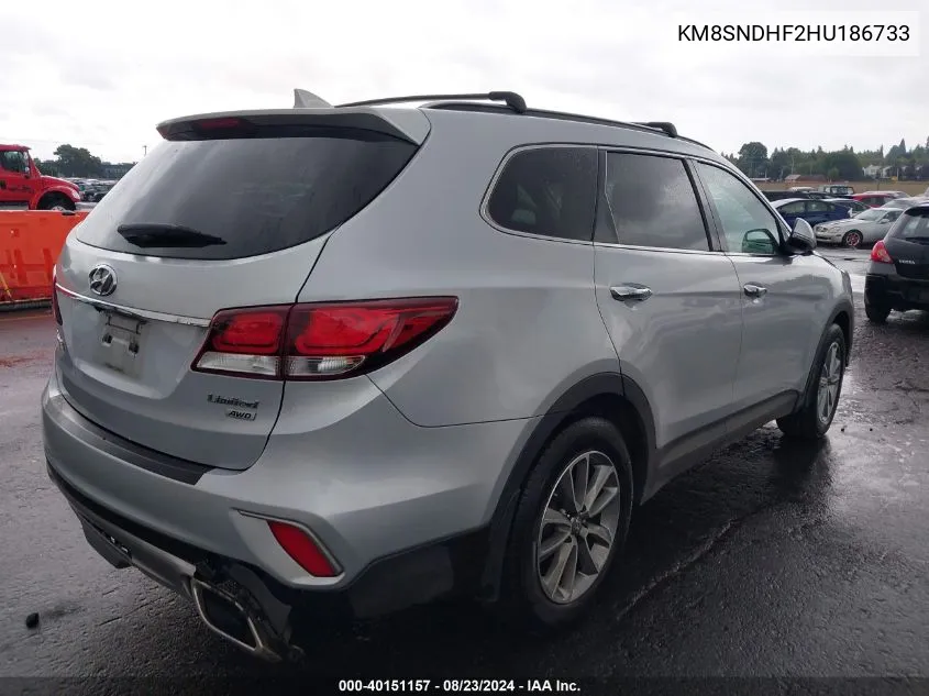 KM8SNDHF2HU186733 2017 Hyundai Santa Fe Limited