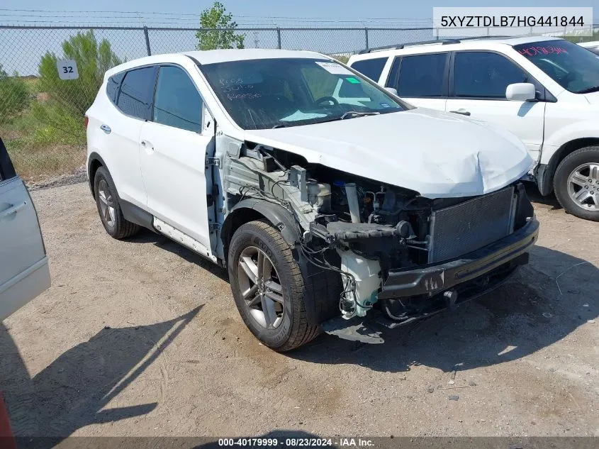 5XYZTDLB7HG441844 2017 Hyundai Santa Fe Sport 2.4L