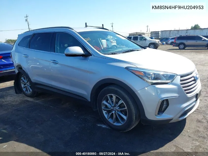 KM8SN4HF9HU204953 2017 Hyundai Santa Fe Limited