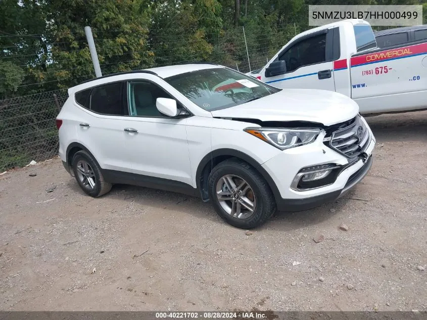 2017 Hyundai Santa Fe Sport 2.4L VIN: 5NMZU3LB7HH000499 Lot: 40221702