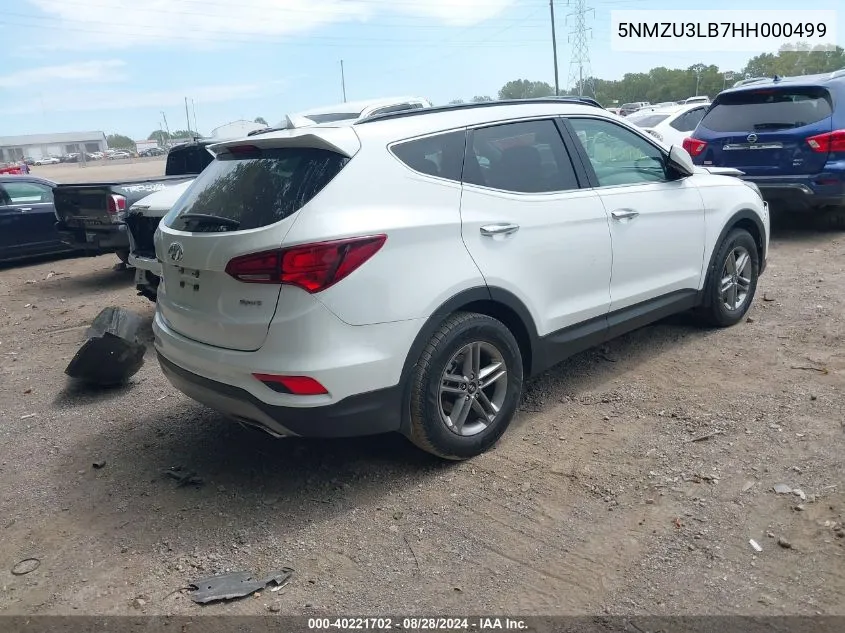 2017 Hyundai Santa Fe Sport 2.4L VIN: 5NMZU3LB7HH000499 Lot: 40221702