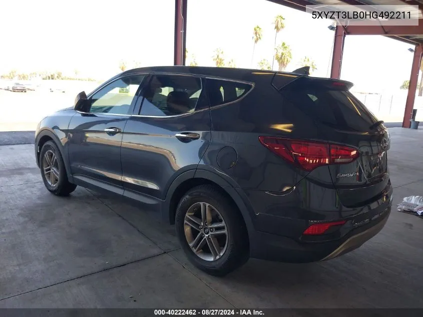 2017 Hyundai Santa Fe Sport 2.4L VIN: 5XYZT3LB0HG492211 Lot: 40222462