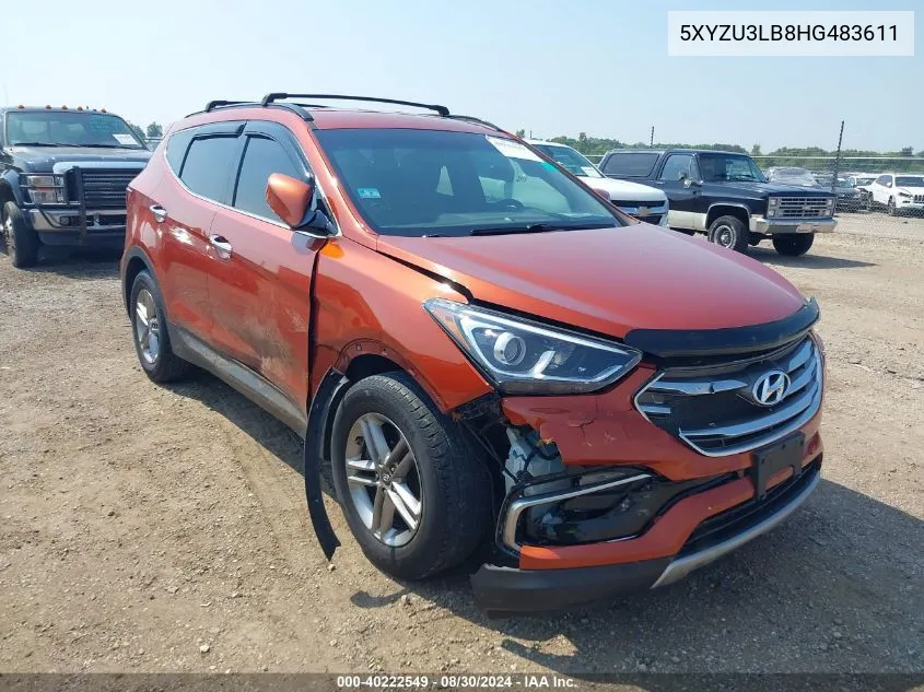 5XYZU3LB8HG483611 2017 Hyundai Santa Fe Sport 2.4L