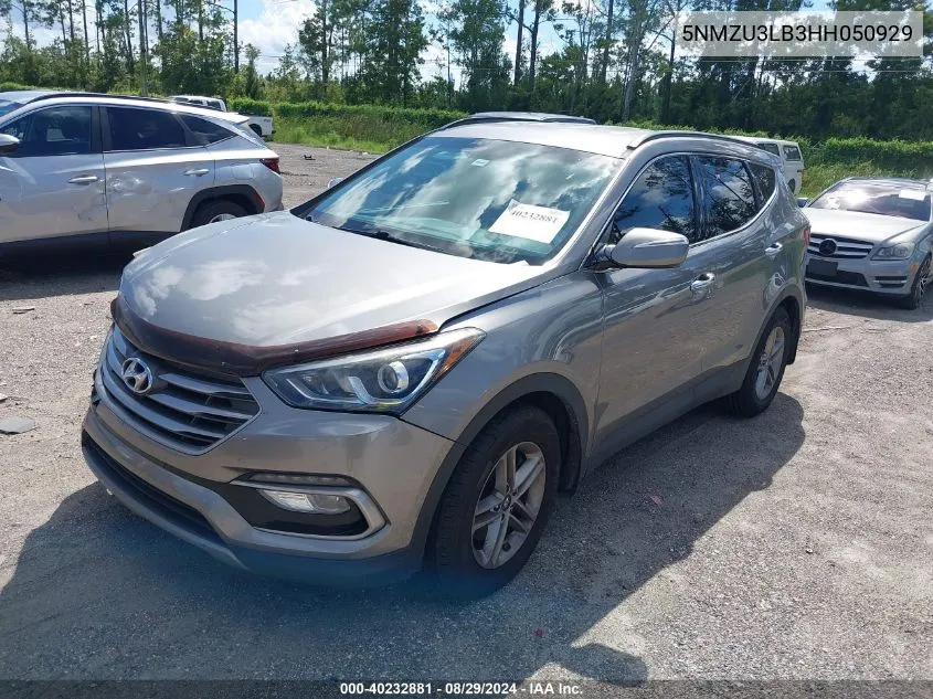 2017 Hyundai Santa Fe Sport 2.4L VIN: 5NMZU3LB3HH050929 Lot: 40232881