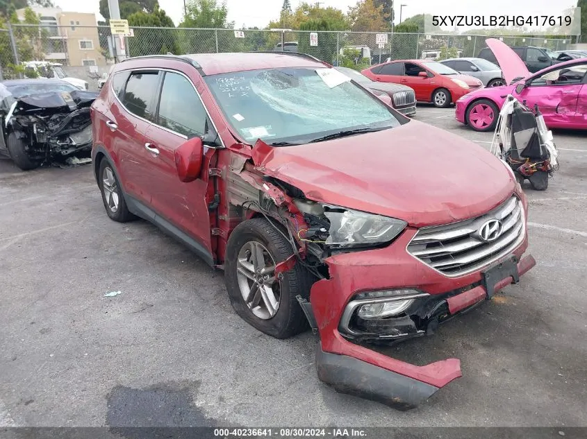 2017 Hyundai Santa Fe Sport 2.4L VIN: 5XYZU3LB2HG417619 Lot: 40236641