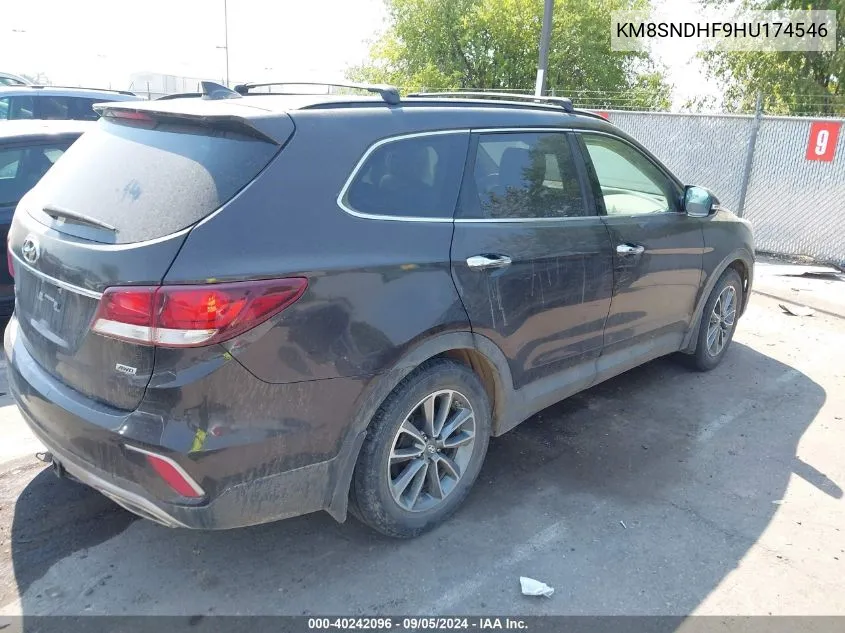 KM8SNDHF9HU174546 2017 Hyundai Santa Fe Se