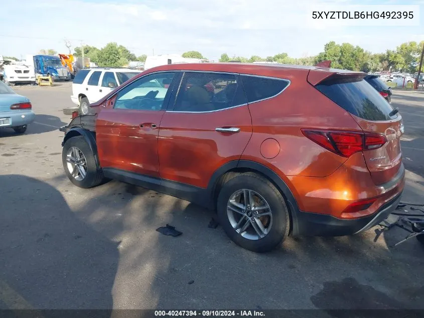 2017 Hyundai Santa Fe Sport 2.4L VIN: 5XYZTDLB6HG492395 Lot: 40247394