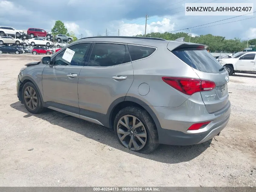 5NMZWDLA0HH042407 2017 Hyundai Santa Fe Sport 2.0T Ultimate