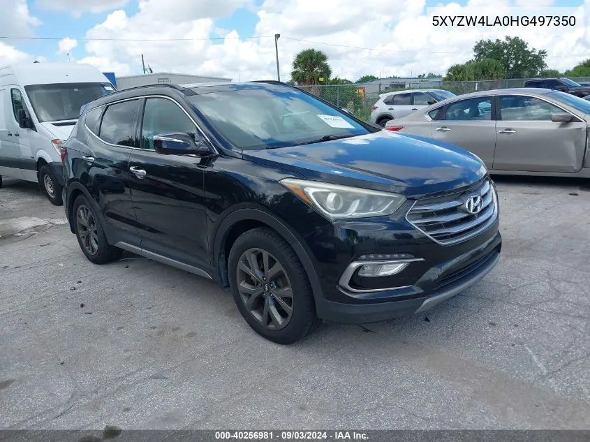 2017 Hyundai Santa Fe Sport 2.0T Ultimate VIN: 5XYZW4LA0HG497350 Lot: 40256981