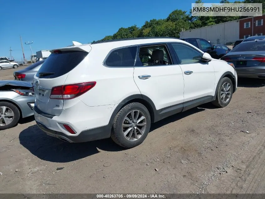 2017 Hyundai Santa Fe Se VIN: KM8SMDHF9HU256991 Lot: 40263705