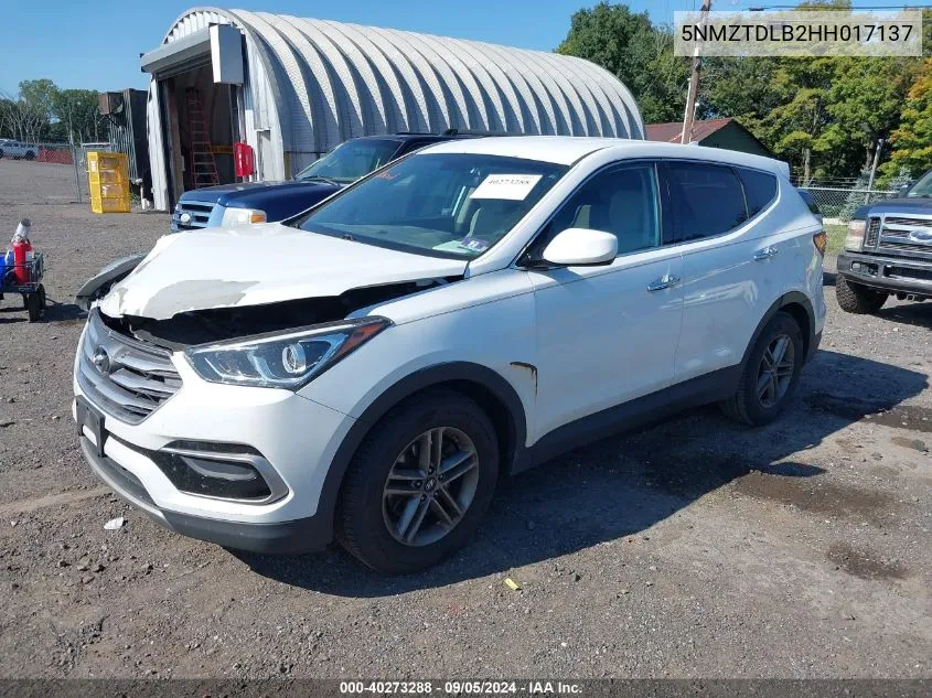 5NMZTDLB2HH017137 2017 Hyundai Santa Fe Sport 2.4L